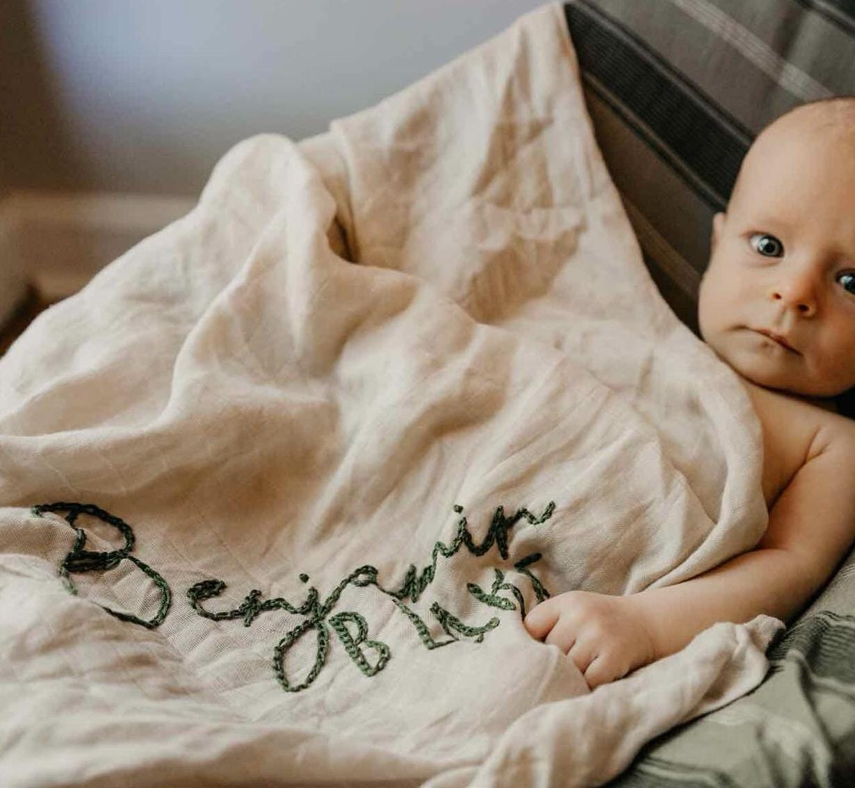 Custom muslin swaddle blankets hot sale