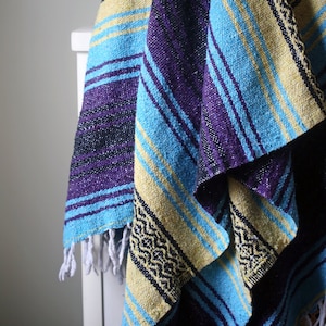 Vintage Multi Colored Mexican Blanket