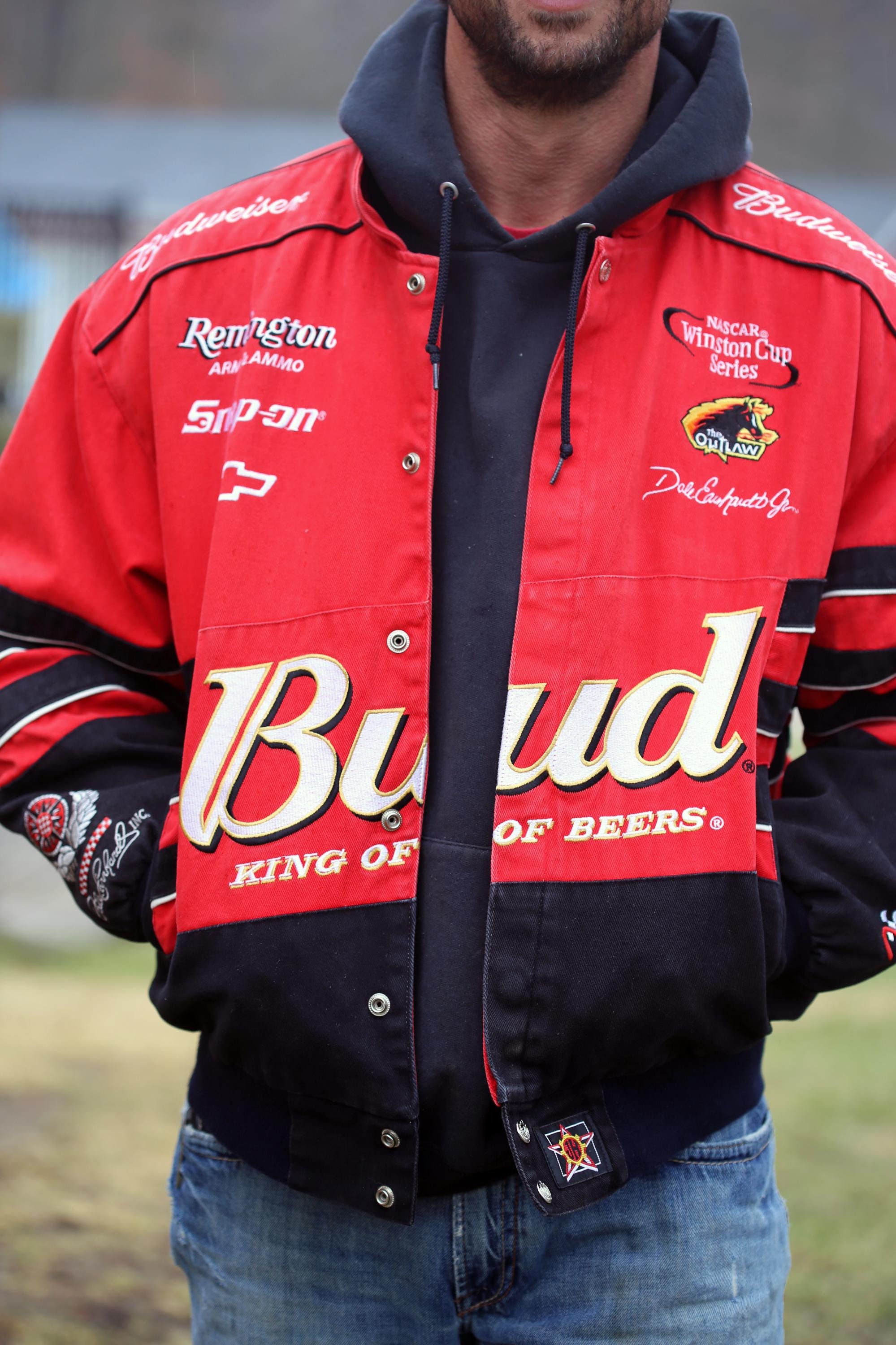 Budweiser Nascar Jacket - Etsy Budweiser Nascar Jacket - Etsy