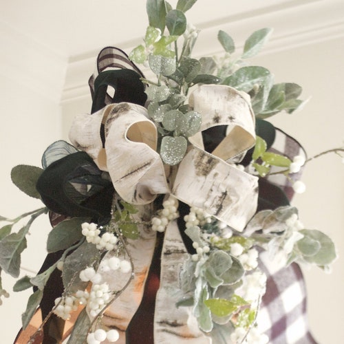 Christmas Tree Topper Modern Farmhouse Christmas Buffalo Etsy