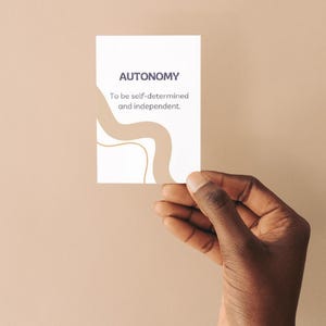 Minimalist Boho Blob Personal Values Deck ACT Digital Download PDF