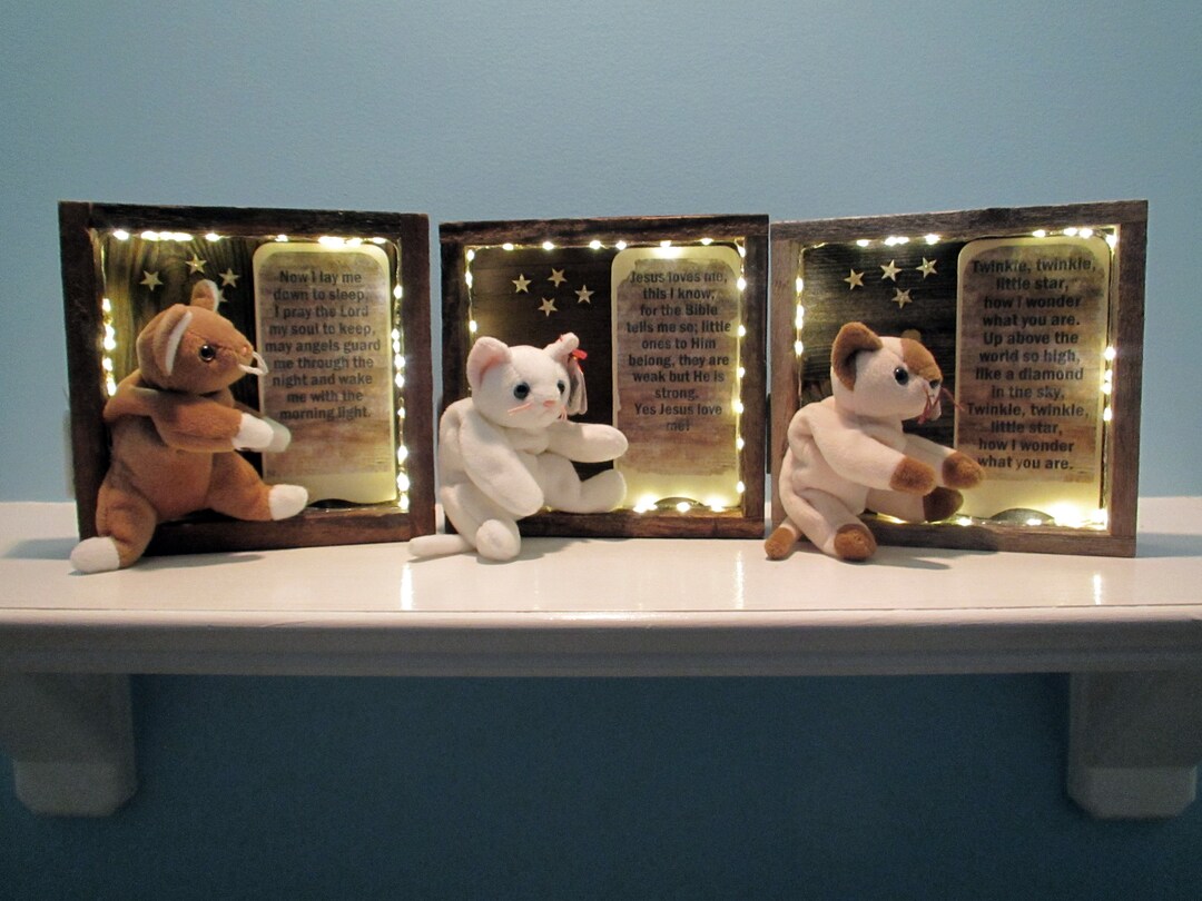 Shadow Box Nursery Rhymes, Song, Prayer, Now I Lay Me Down to Sleep