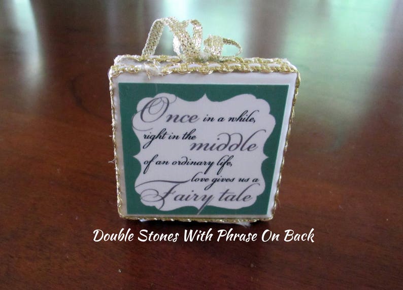 Napkin Rings FREE Shipping and Priority WEDDING ANNIVERSARY /& More 25 Plus Tile Favors With Custom Phrases 2x2 Gift Favors Ornaments