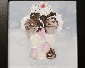 Birthday Card Ice Cream Painting Gift, Kitchen Decor