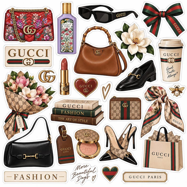 Luxury Designer Inspired Fashion Ladies Stickers, Floral, Beauty (5 ...