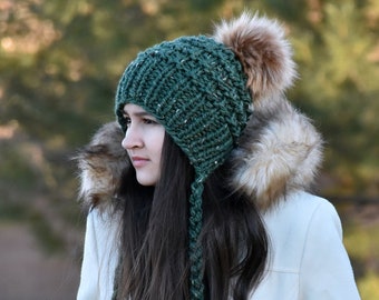 Knit Woolen Bonnet Style Fitted Hat | The VISCOUNTESS