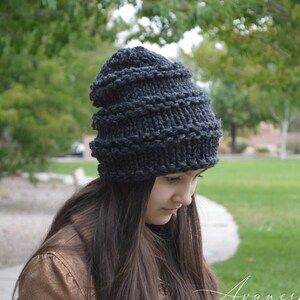 Knitted Winter Woolen Women's Girls Slouchy Hat Beanie The OASBY image 1
