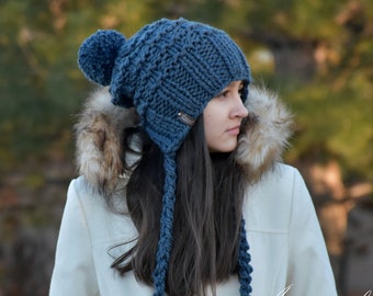 Knit Woolen Bonnet Style Slouchy Hat | The DAME