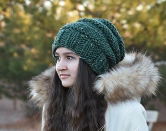 ALL SIZES Knitted Winter Woolen Chunky Extra Slouchy Women's Girls Hat Beanie | The SCARLETT