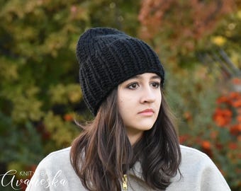 Knit Woolen Chunky Slouchy Beanie Hat | The LUCY