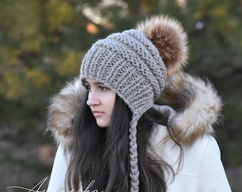 Knit Woolen Bonnet Style Fitted Hat | The EMPRESS