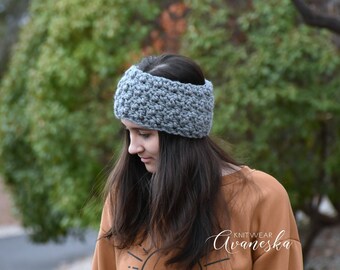 Woman's Knit Crochet Chunky Woolen Headband Ear Warmer | The ZELDA