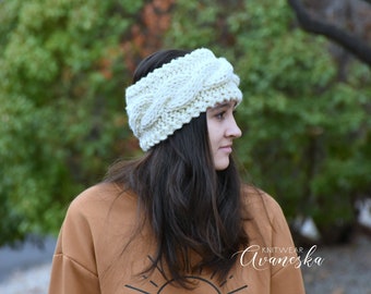 Woman's Knit Crochet Chunky Woolen Headband Ear Warmer | The SOPHIE