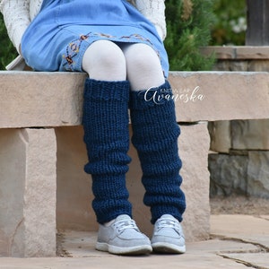 Knitted Chunky Woman&#39;s Girls Woolen Slouched Ballet Dancer Yoga Leg Warmers | THE CASCADES