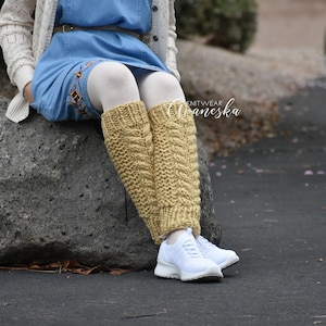 Knitted Women&#39;s Girls Woolen Ballet Dancer Yoga Leg Warmers | THE DUNES