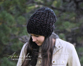 ALL SIZES Knitted Winter Woolen Chunky Slouchy Women's Girls Hat Beanie | The LUNA