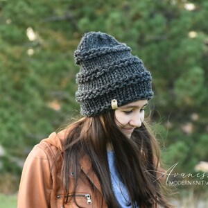 Knitted Winter Woolen Women's Girls Slouchy Hat Beanie The OASBY image 3