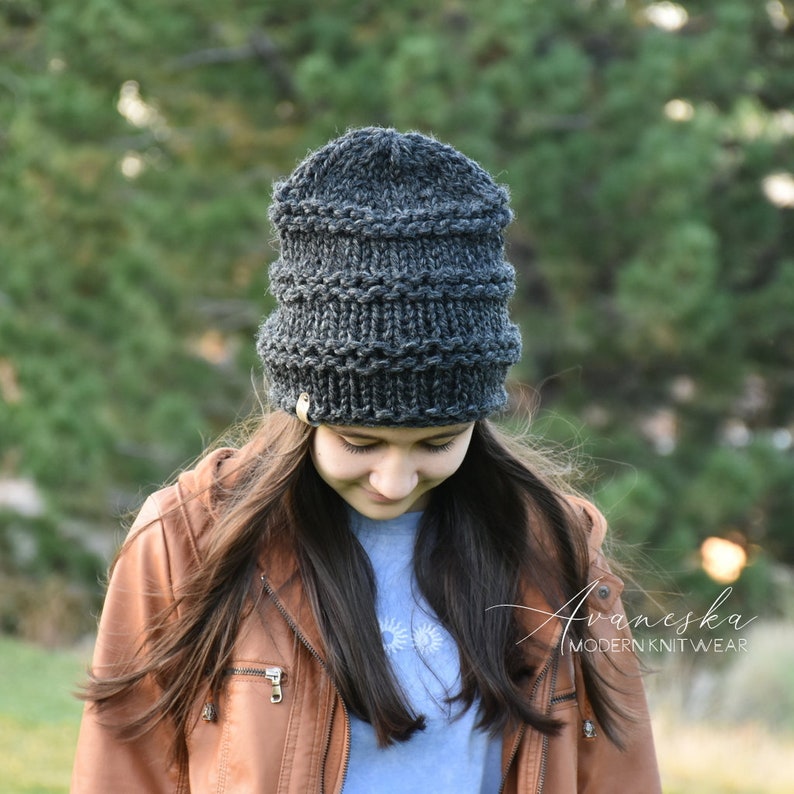 Knitted Winter Woolen Women's Girls Slouchy Hat Beanie The OASBY image 4
