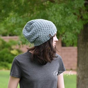 Woman&#39;s Summer Lightweight Crochet Knit Extra Slouchy Beanie Hat | The CASEY