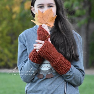 Women&#39;s Knitted Winter Woolen Fingerless Arm Warmers Gloves Mittens | The ROCKLANDS