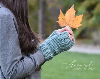 Women's Knitted Winter Woolen Fingerless Arm Warmers Gloves Mittens | The OKOTOKS