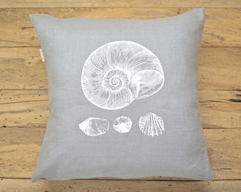 handprinted throw pillow cover