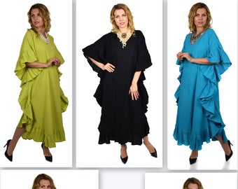 gauze caftan dress