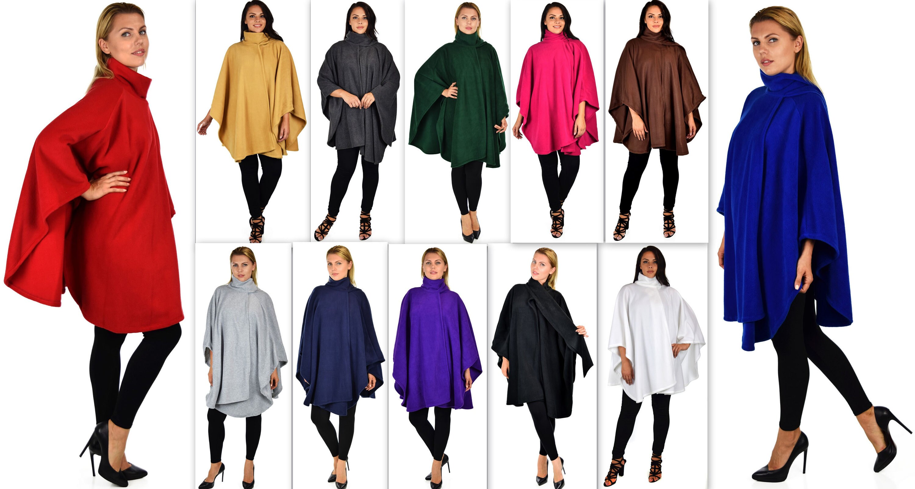 Women Poncho Full Size poncho Plus Size Poncho Fleece Cape Etsy