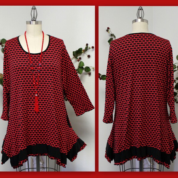 New Dare2bstylish Designer Polka Dot  Plus size tunic for Travel and Much More. M to 3XL