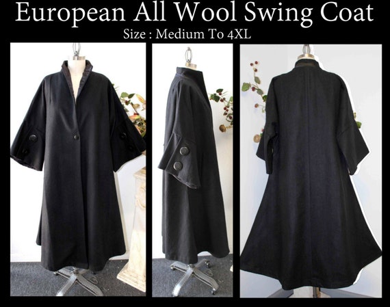 Women Swing Jacket Coat New Style Regular And Plus Size Heavy Wool Blend Swing Coat Oversized