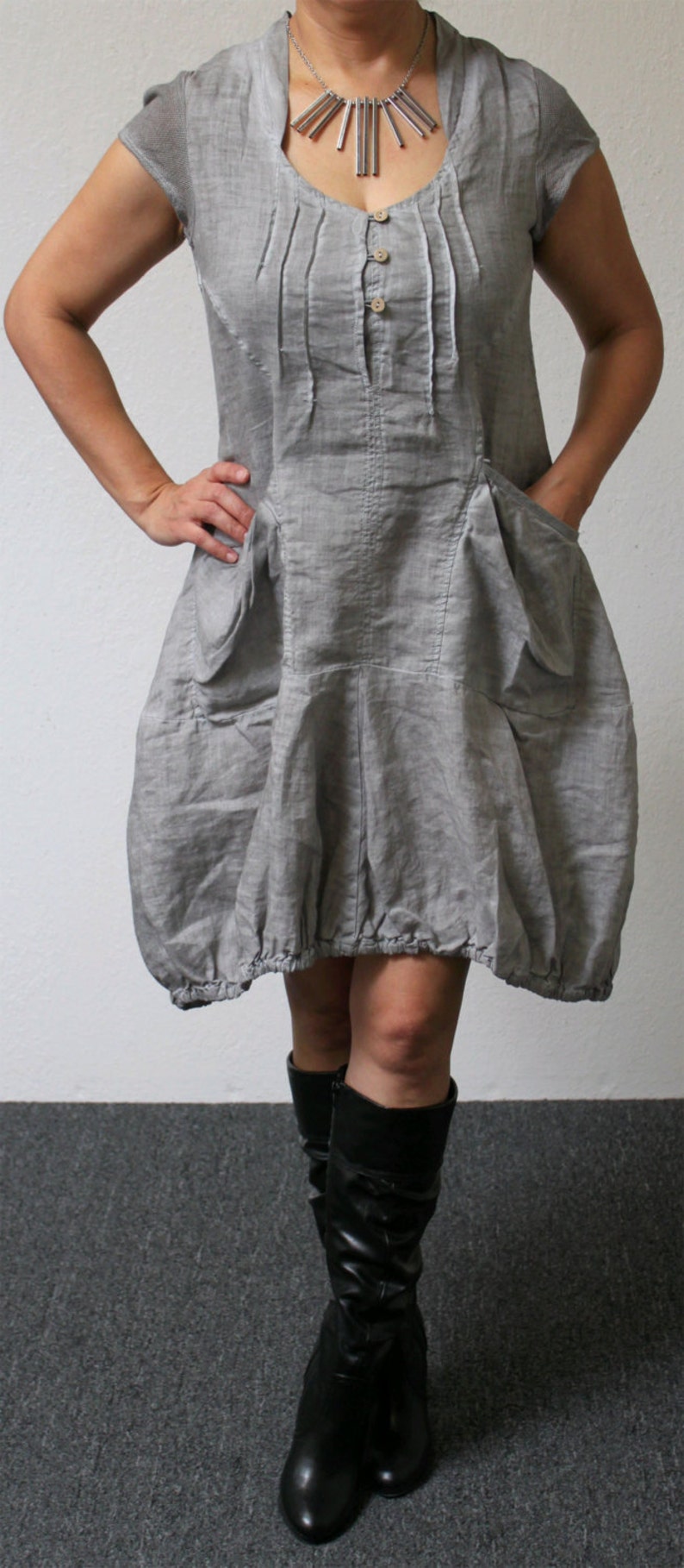 bohemien Dress with Pockets hip hop L Cute and Chic M Darling Lagenlook Dress S Designer Short boho