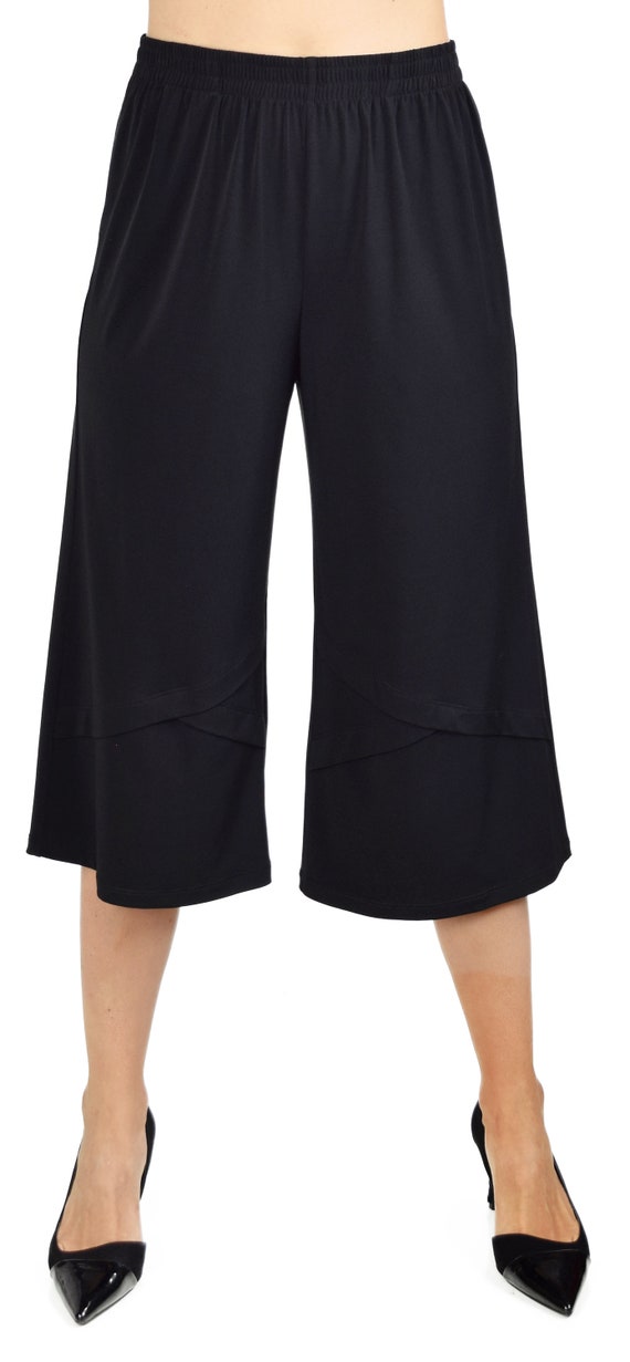 plus size capri pants with pockets