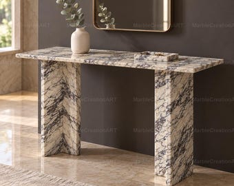 Modern Marble Console Table, Calacatta Marble Entryway Table, Calacatta Marble Designer Marble Entryway Furniture,Elegant Hallway Decor