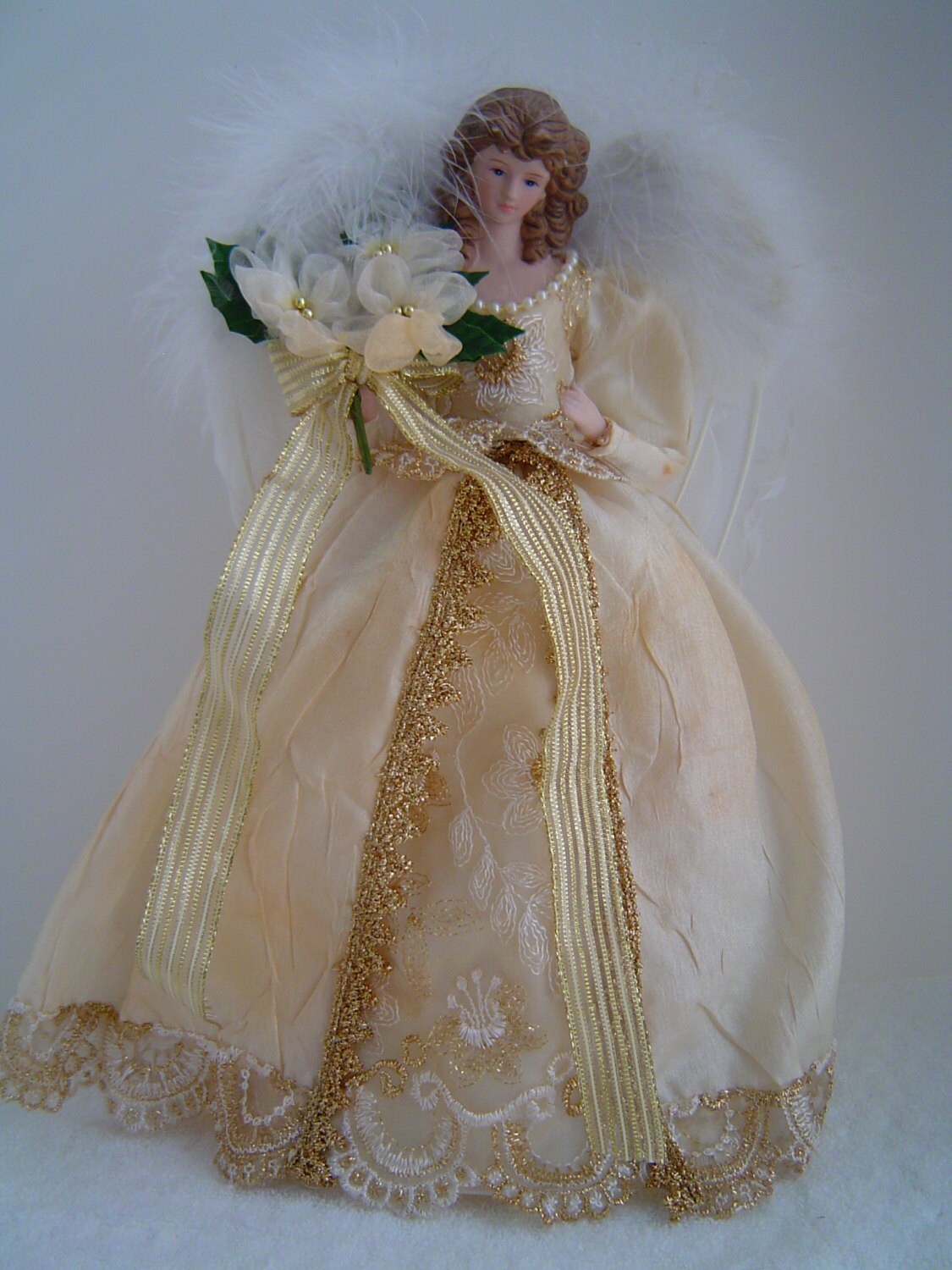 Vintage Christmas Angel Doll Tree Topper Etsy