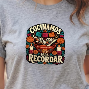 Chemise Cocinamos para Recordar, cadeau de cuisine du patrimoine mexicain pour le cuisinier familial