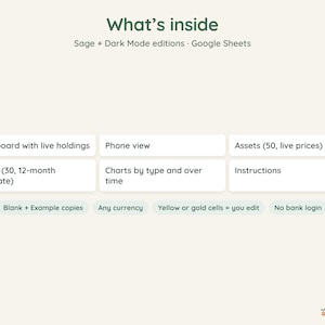 Live Net Worth Tracker, Stock and Crypto Prices Update Automatically, Google Sheets, Dark Mode image 10