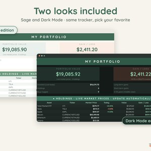 Investment Portfolio Tracker, Live Stock and Crypto Prices Update Automatically, Gain Loss, Google Sheets image 4