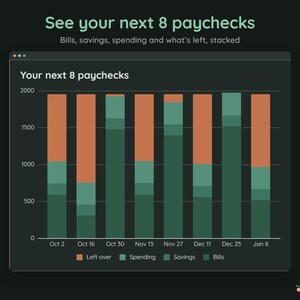 Paycheck Budget Planner Google Sheets, Enter Bills Once, Biweekly Budget by Paycheck, Payday Calendar image 7