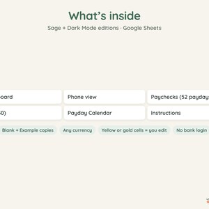 Paycheck Budget Planner Google Sheets, Enter Bills Once, Biweekly Budget by Paycheck, Payday Calendar image 9