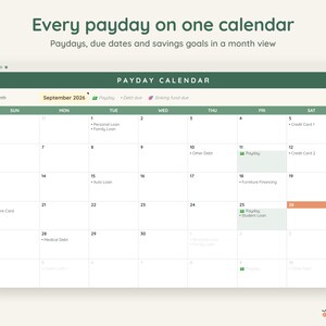 Debt Snowball Spreadsheet, Biweekly Debt Payoff Tracker, Google Sheets Budget Planner, Light & Dark Mode image 7