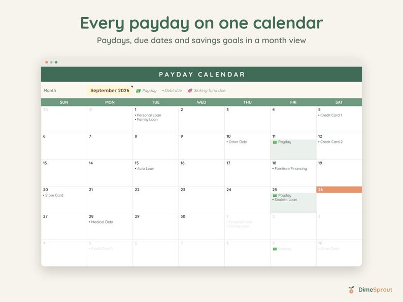 Debt Snowball Spreadsheet, Biweekly Debt Payoff Tracker, Google Sheets Budget Planner, Light & Dark Mode image 7