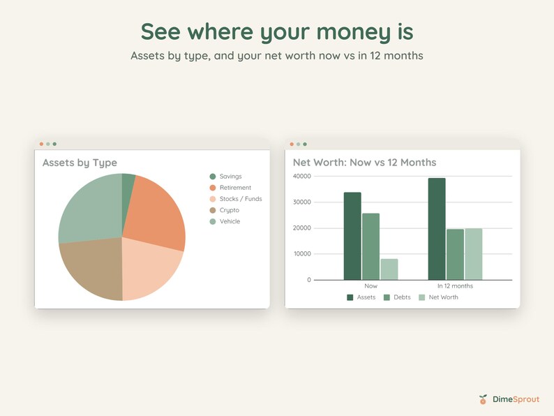 Live Net Worth Tracker, Stock and Crypto Prices Update Automatically, Google Sheets, Dark Mode image 8