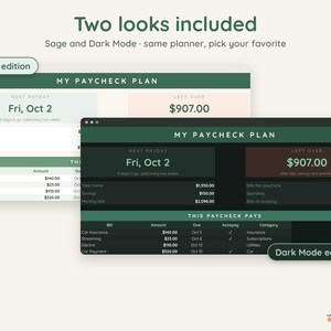 Paycheck Budget Planner Google Sheets, Enter Bills Once, Biweekly Budget by Paycheck, Payday Calendar image 2
