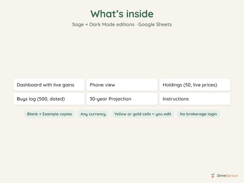 Investment Portfolio Tracker, Live Stock and Crypto Prices Update Automatically, Gain Loss, Google Sheets image 10