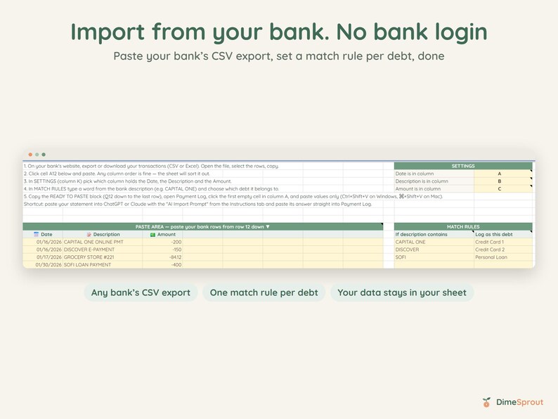 Debt Snowball Spreadsheet, Biweekly Debt Payoff Tracker, Google Sheets Budget Planner, Light & Dark Mode image 9