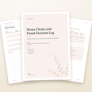 Home Choice and Finish Decision Log
