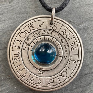 Saturn Sundial with Planets and Zodiac Signs