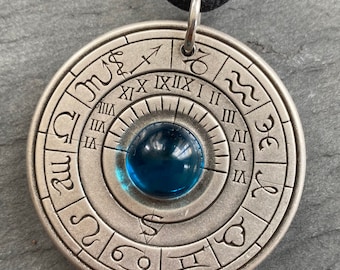 Saturn Sundial with Planets and Zodiac Signs