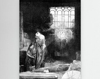 Faust etching by Rembrandt van Rijn