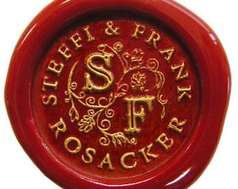 Seal Monogram and Round Text